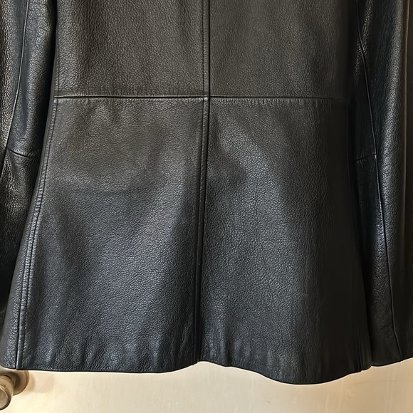 Wilsons black leather coat size L - Picture 8 of 12